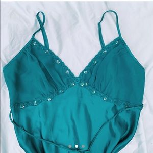 SUPER CUTE EMERALD GREEN SLIP DRESS